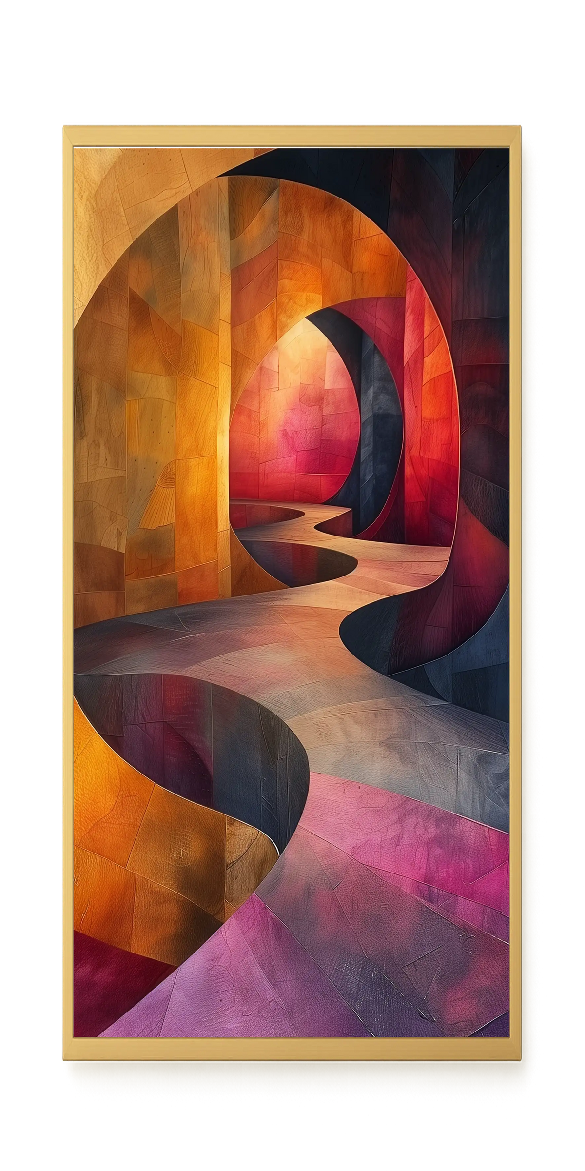 Winding Color Path Canvas Wall Art