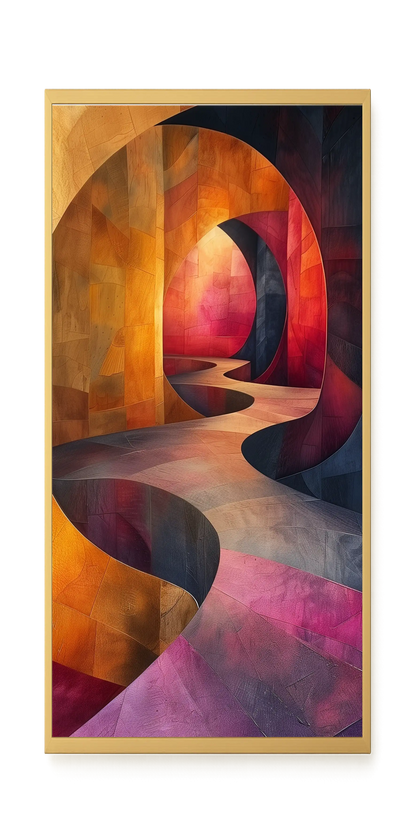 Winding Color Path Canvas Wall Art