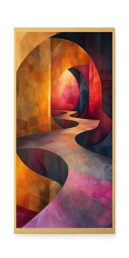 Winding Color Path Canvas Wall Art