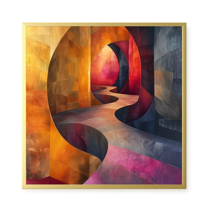 Winding Color Path Canvas Wall Art