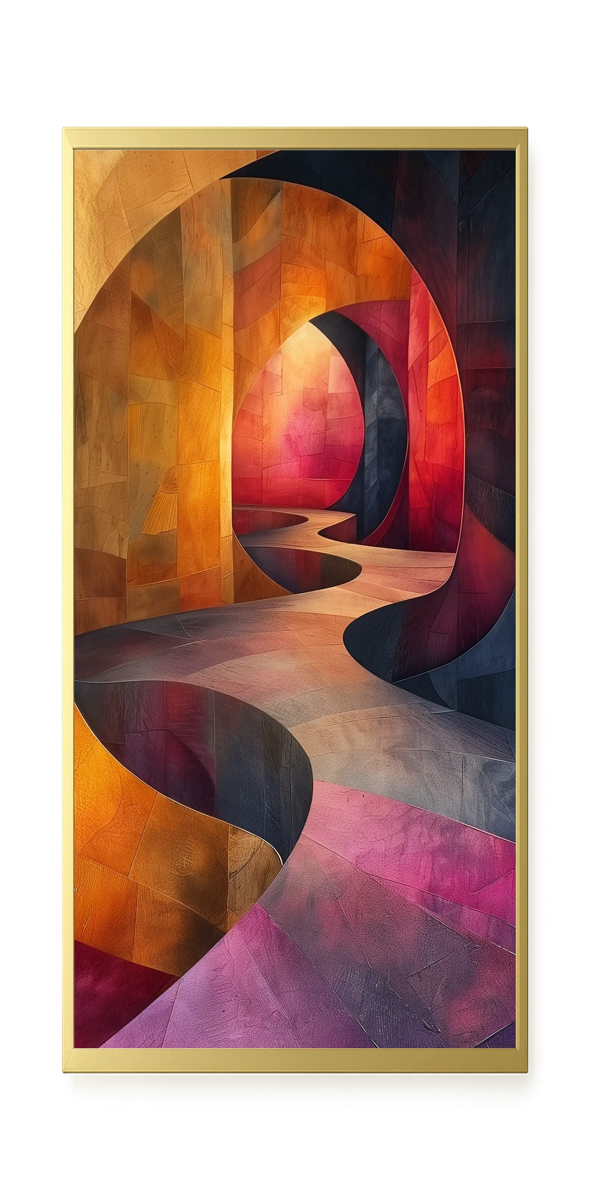 Winding Color Path Canvas Wall Art