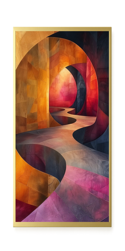Winding Color Path Canvas Wall Art