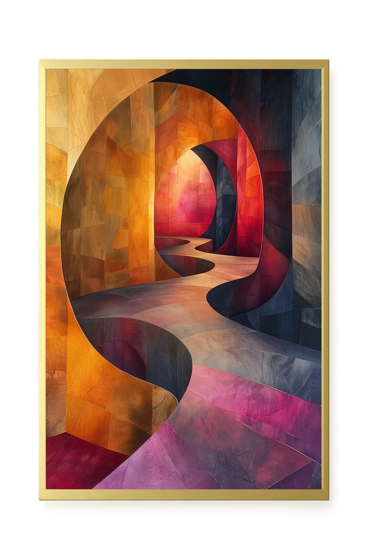 Winding Color Path Canvas Wall Art