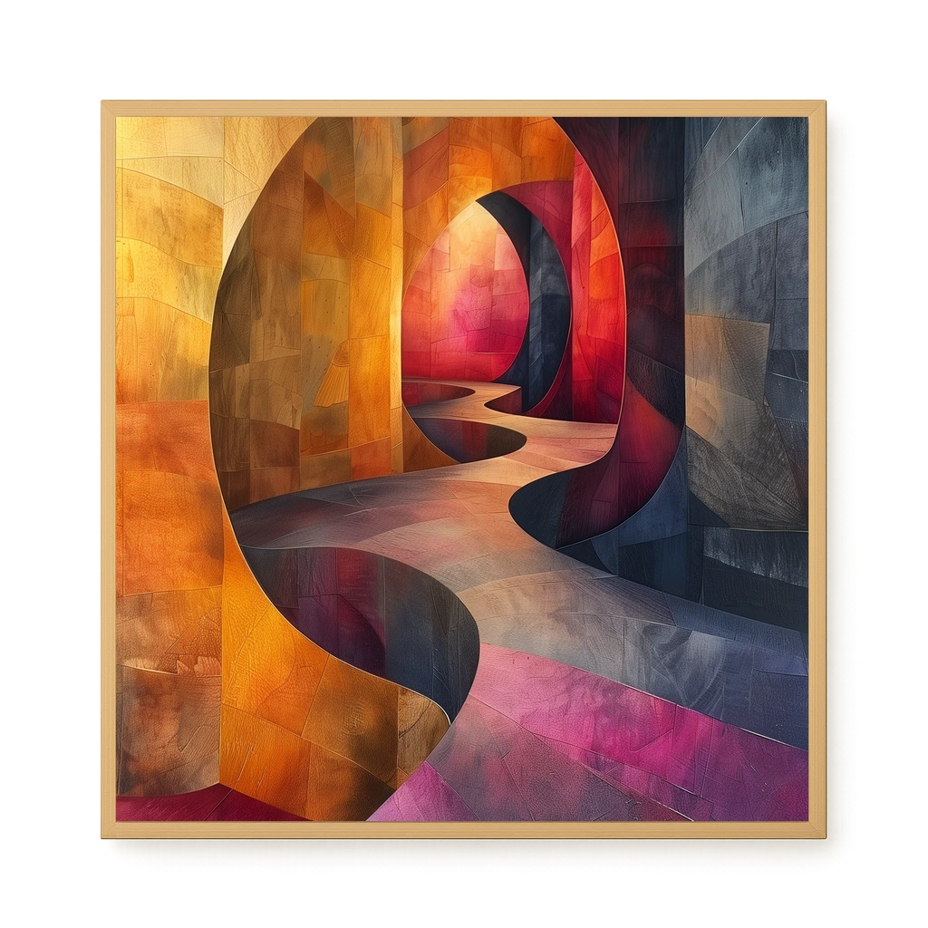 Winding Color Path Canvas Wall Art