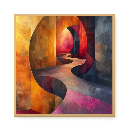 Winding Color Path Canvas Wall Art