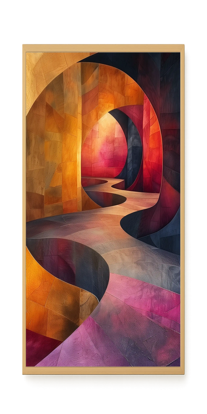 Winding Color Path Canvas Wall Art