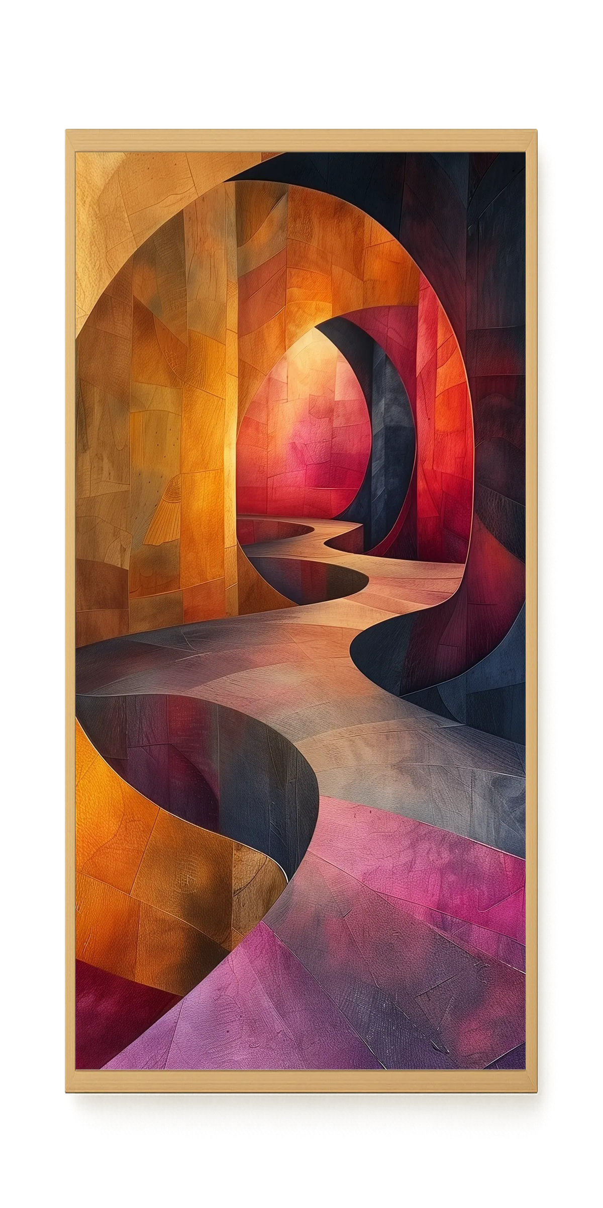 Winding Color Path Canvas Wall Art