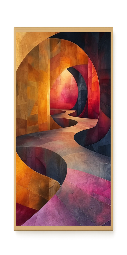 Winding Color Path Canvas Wall Art