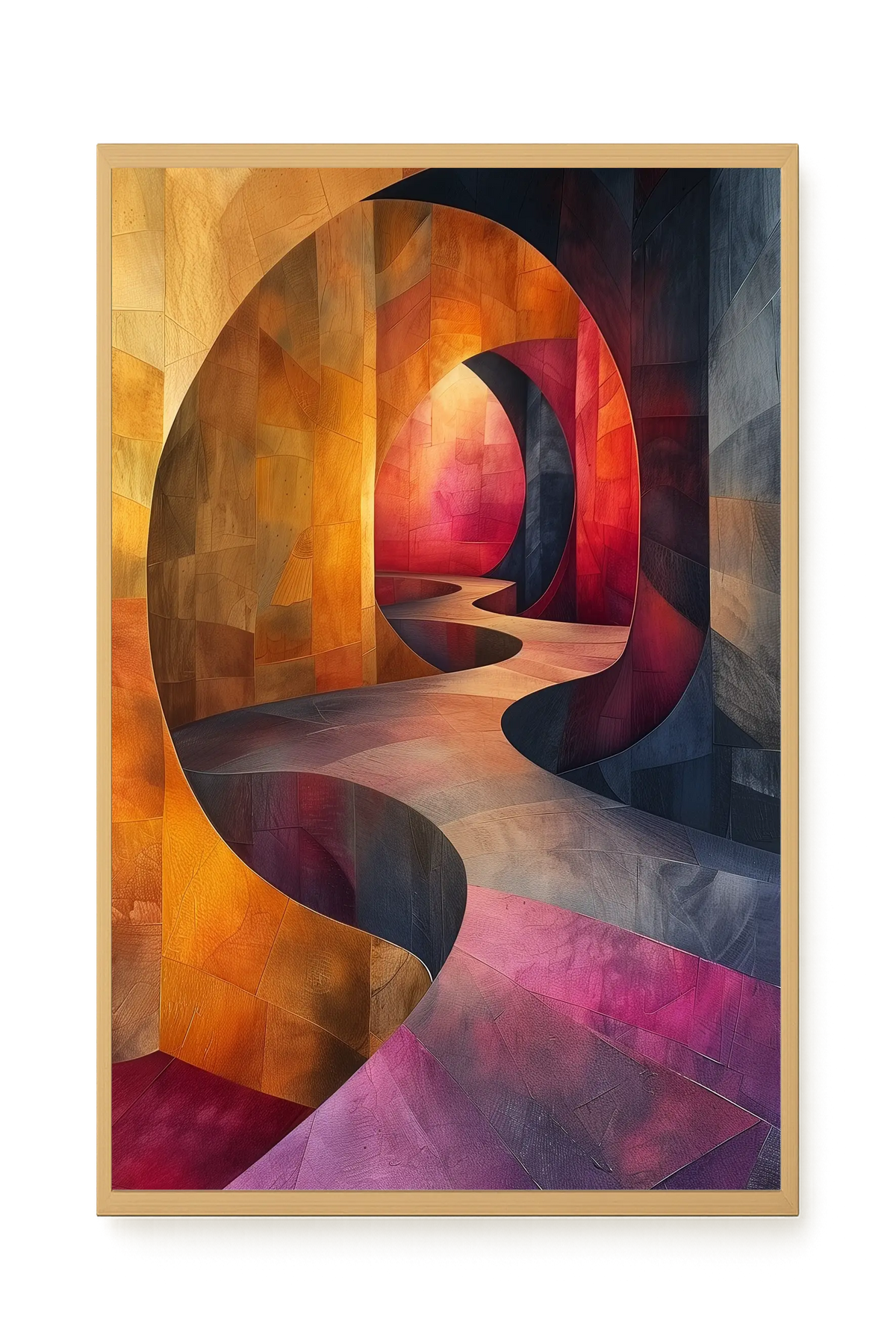 Winding Color Path Canvas Wall Art