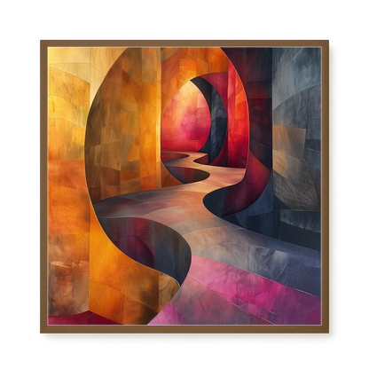 Winding Color Path Canvas Wall Art