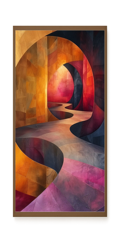 Winding Color Path Canvas Wall Art