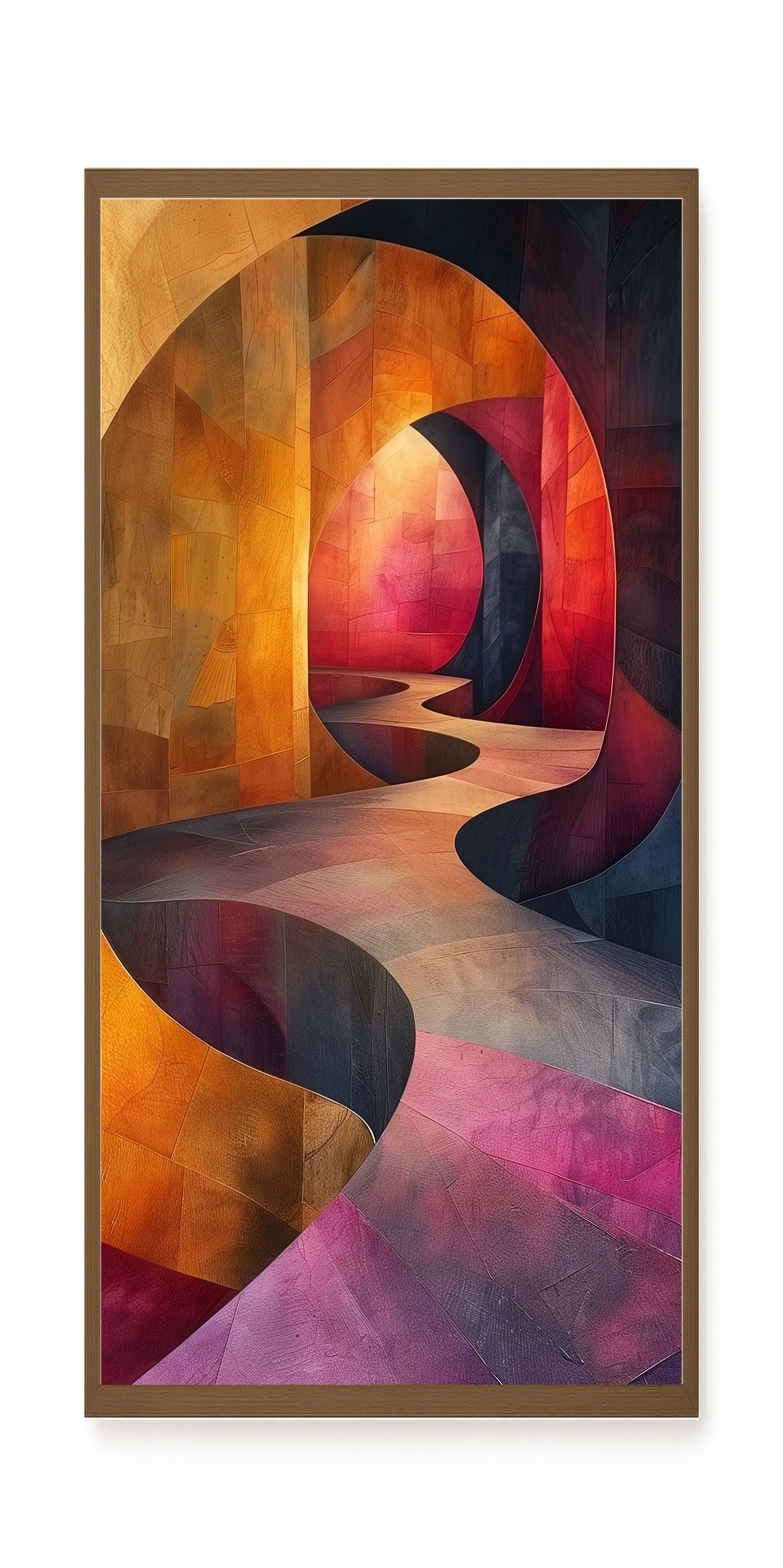 Winding Color Path Canvas Wall Art
