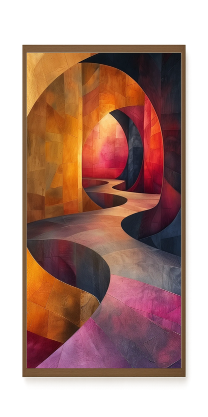 Winding Color Path Canvas Wall Art