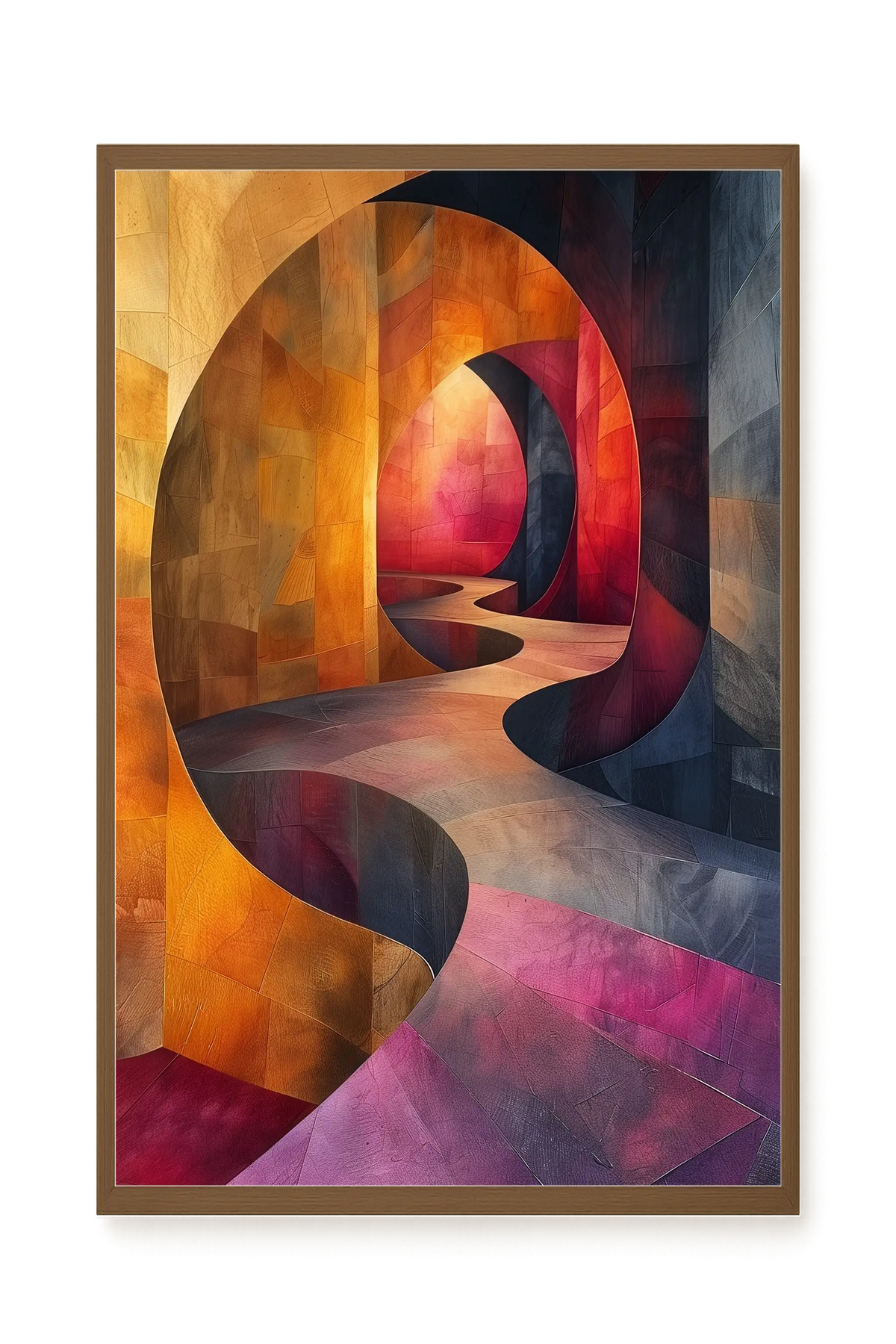 Winding Color Path Canvas Wall Art