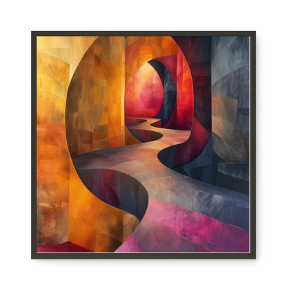 Winding Color Path Canvas Wall Art