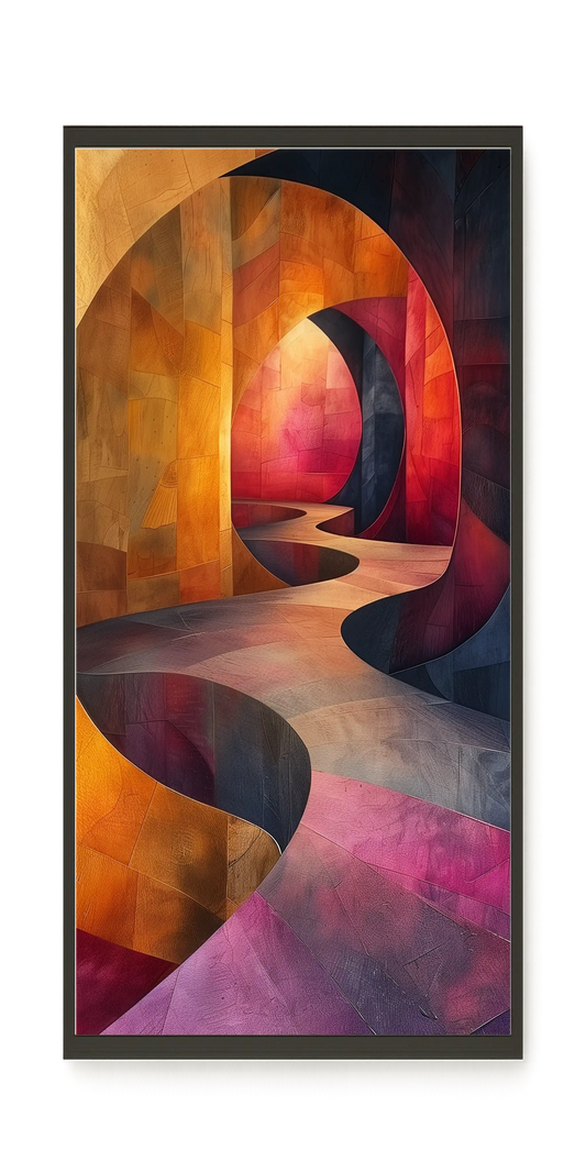 Winding Color Path Canvas Wall Art