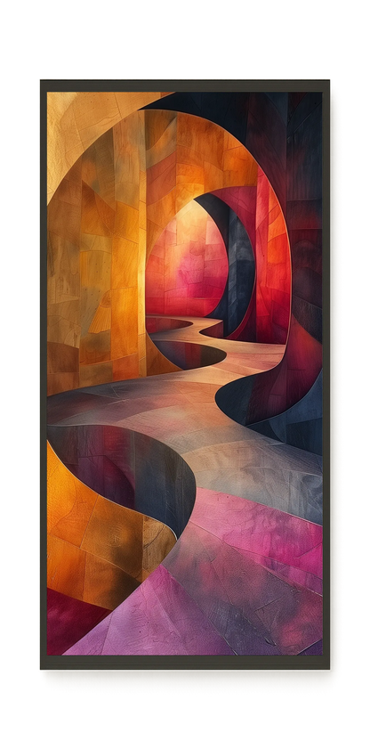 Winding Color Path Canvas Wall Art