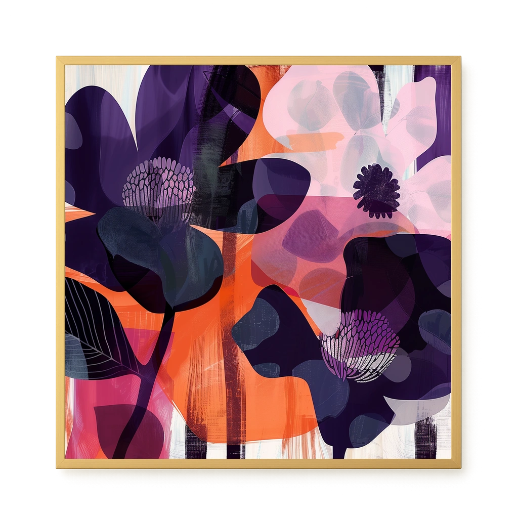 Interwoven Blooms Canvas Wall Art