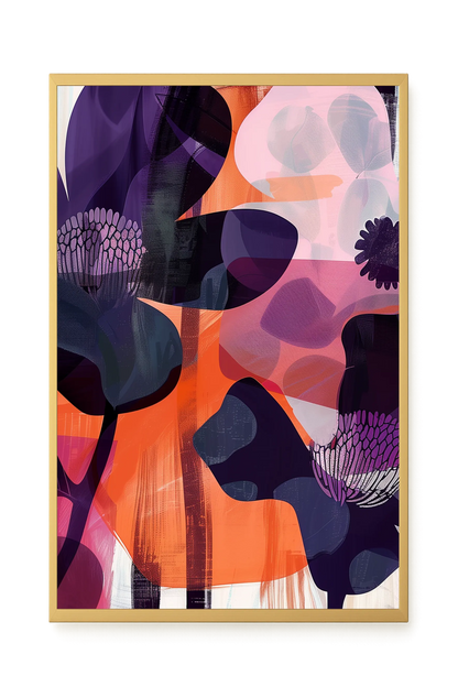 Interwoven Blooms Canvas Wall Art