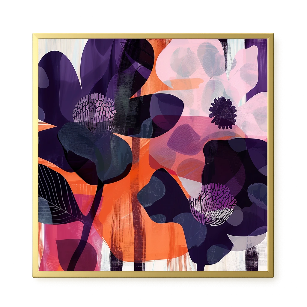 Interwoven Blooms Canvas Wall Art