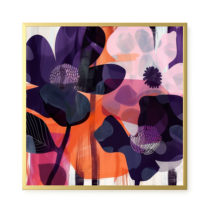 Interwoven Blooms Canvas Wall Art