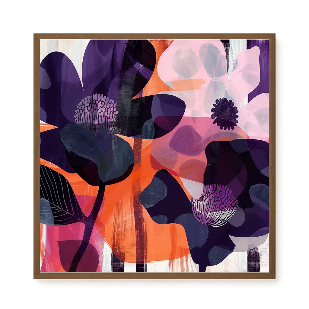 Interwoven Blooms Canvas Wall Art