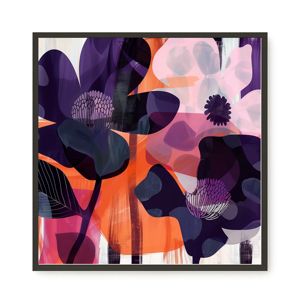 Interwoven Blooms Canvas Wall Art