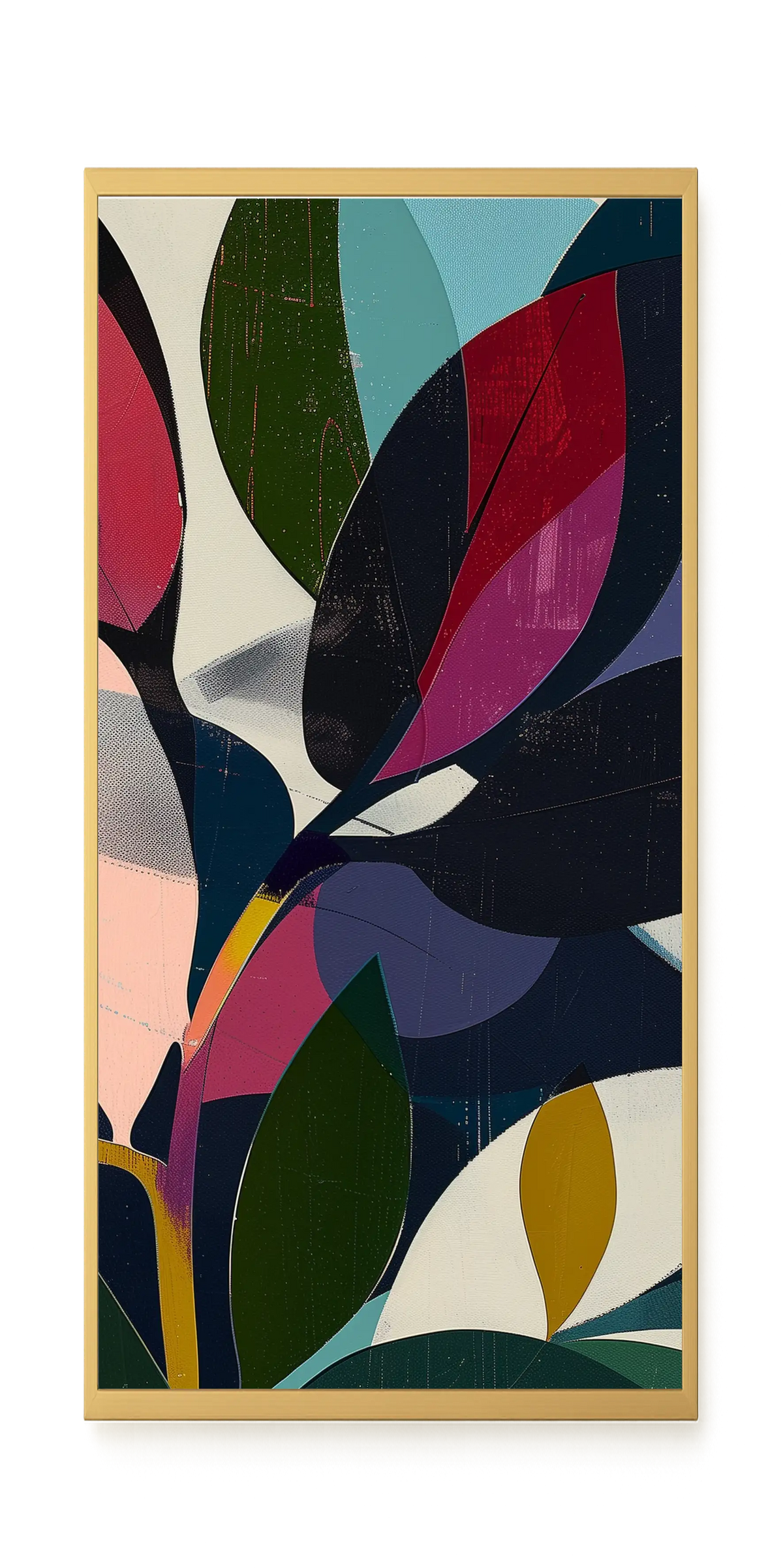 Modern Color Leaves Canvas Print