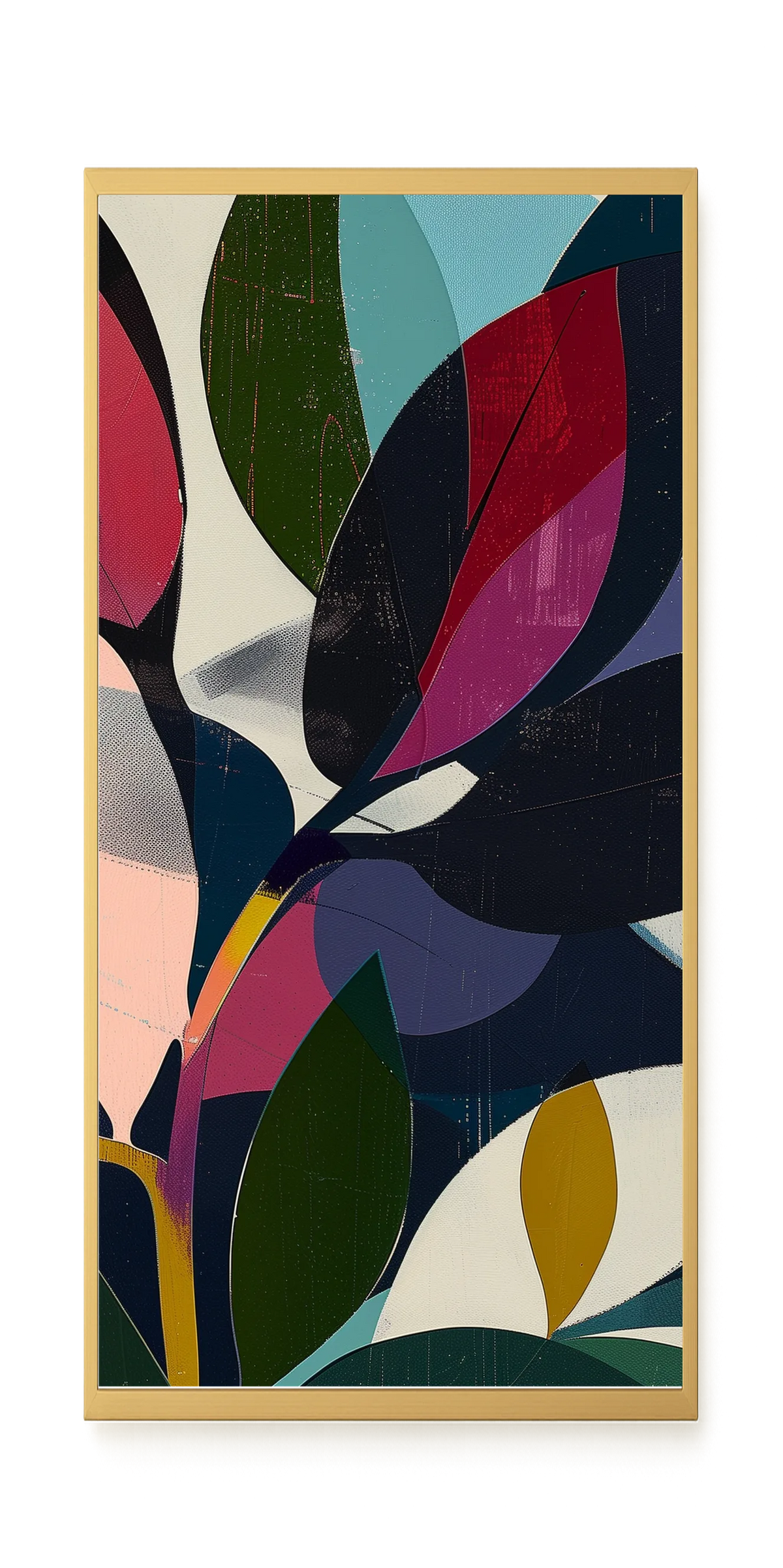 Modern Color Leaves Canvas Print