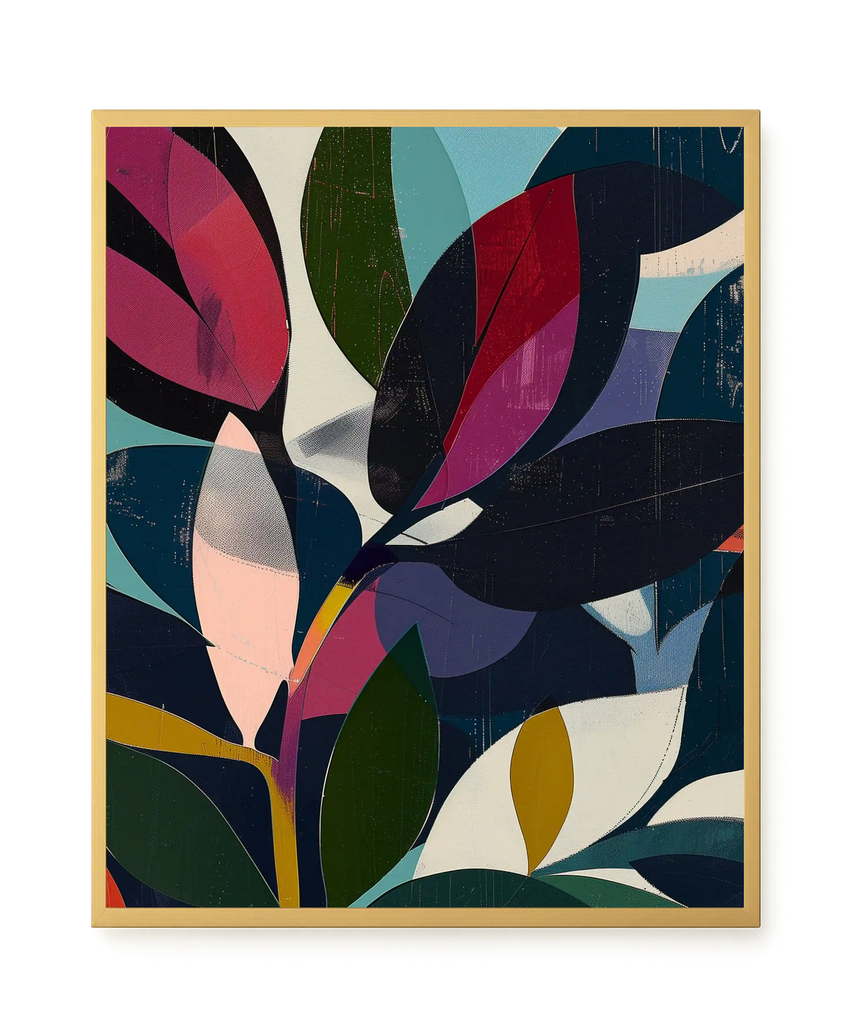 Modern Color Leaves Canvas Print
