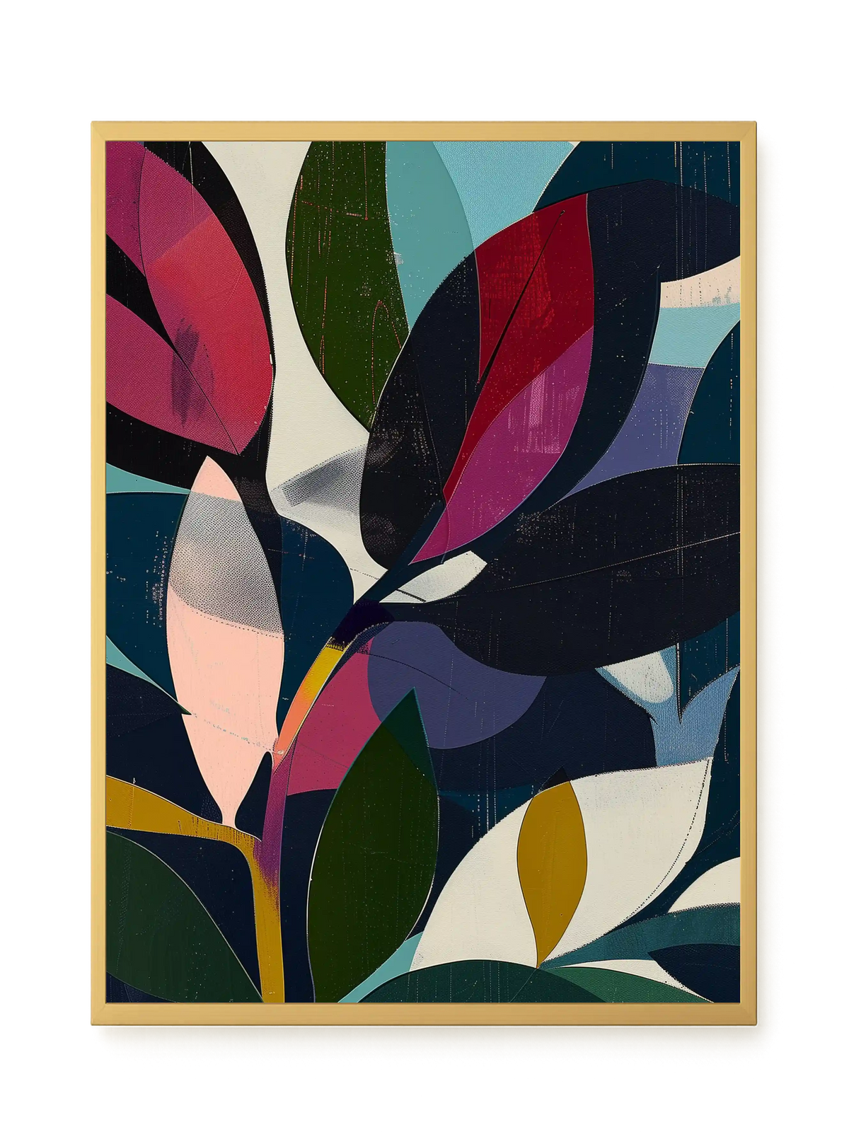 Modern Color Leaves Canvas Print