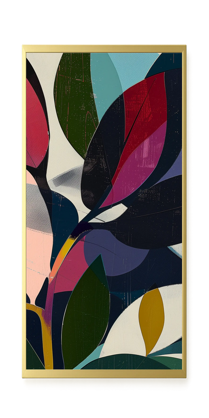 Modern Color Leaves Canvas Print