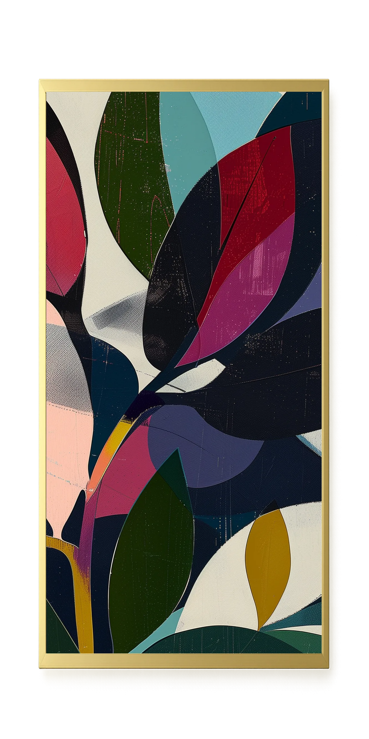 Modern Color Leaves Canvas Print