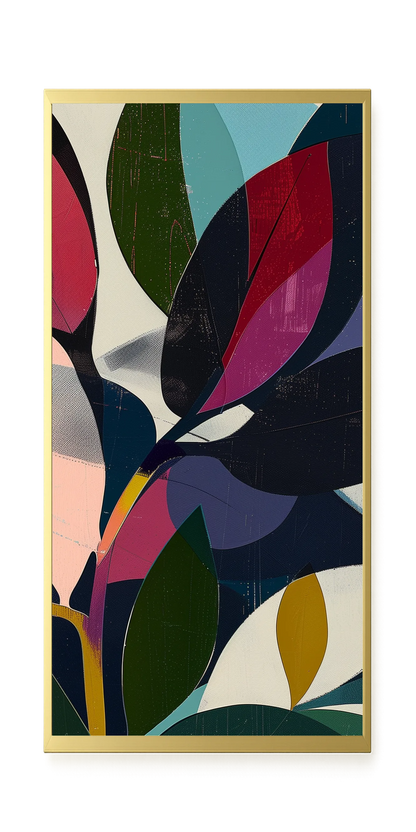 Modern Color Leaves Canvas Print