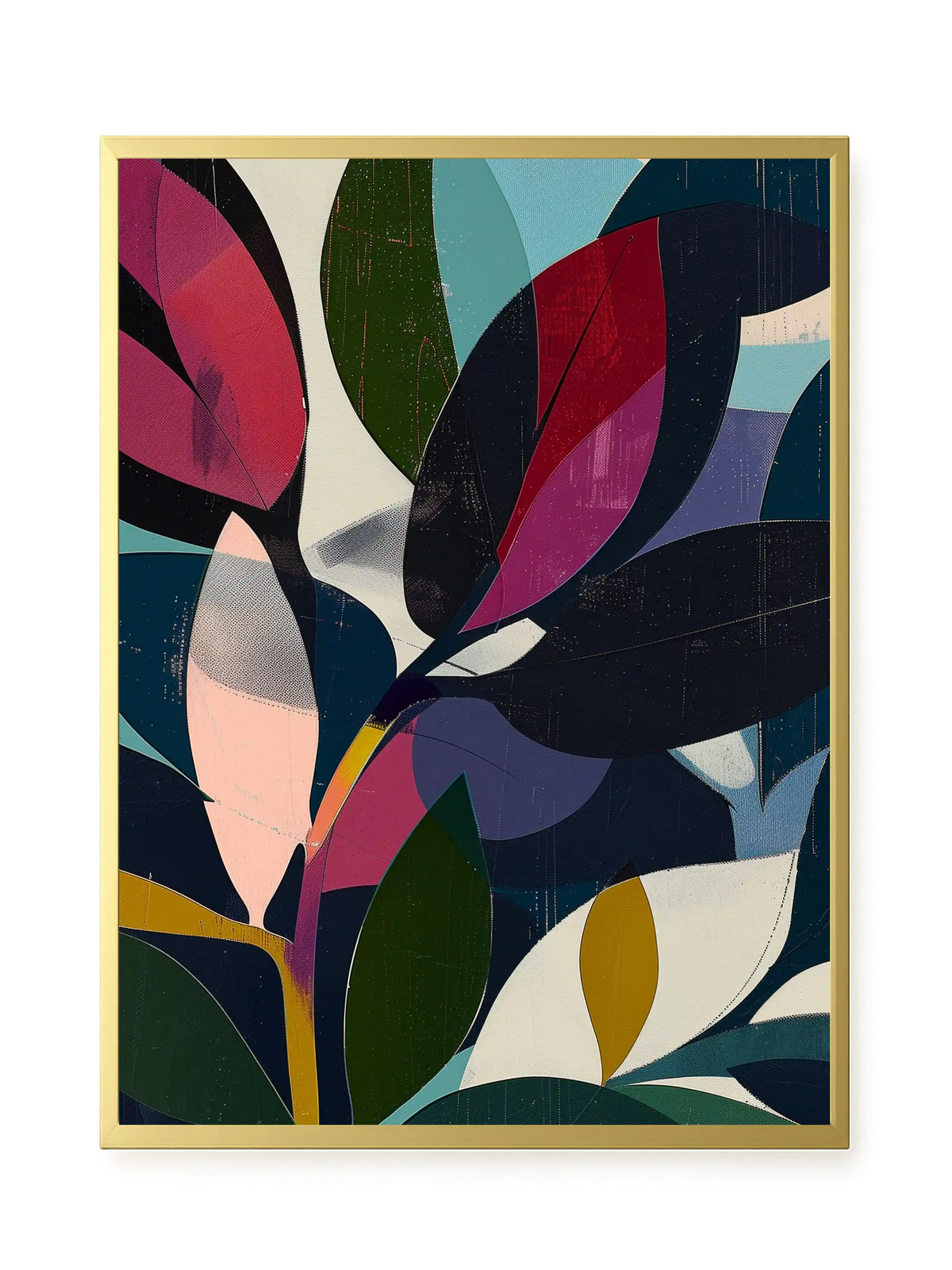 Modern Color Leaves Canvas Print