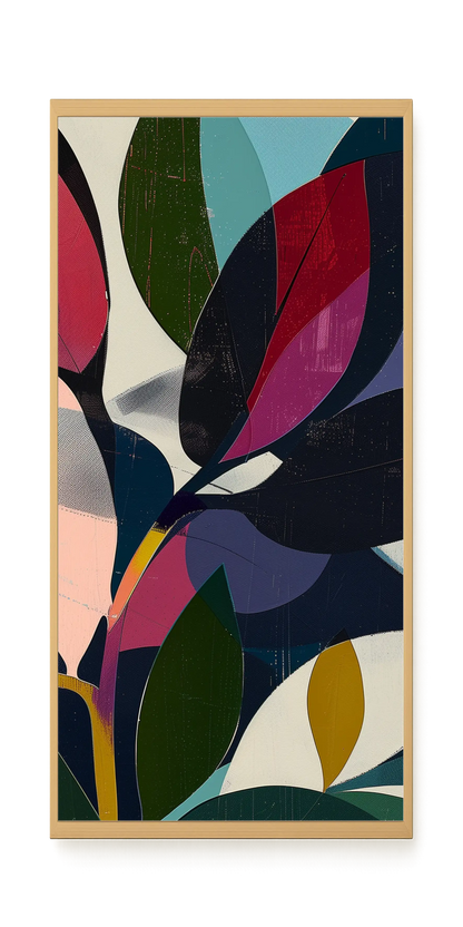 Modern Color Leaves Canvas Print