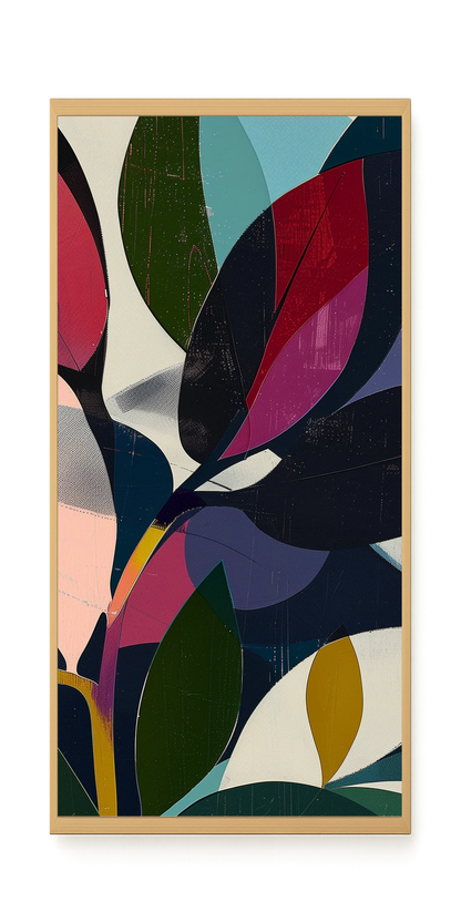 Modern Color Leaves Canvas Print