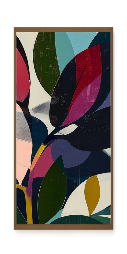 Modern Color Leaves Canvas Print