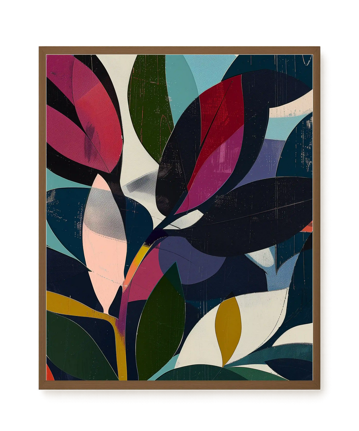 Modern Color Leaves Canvas Print