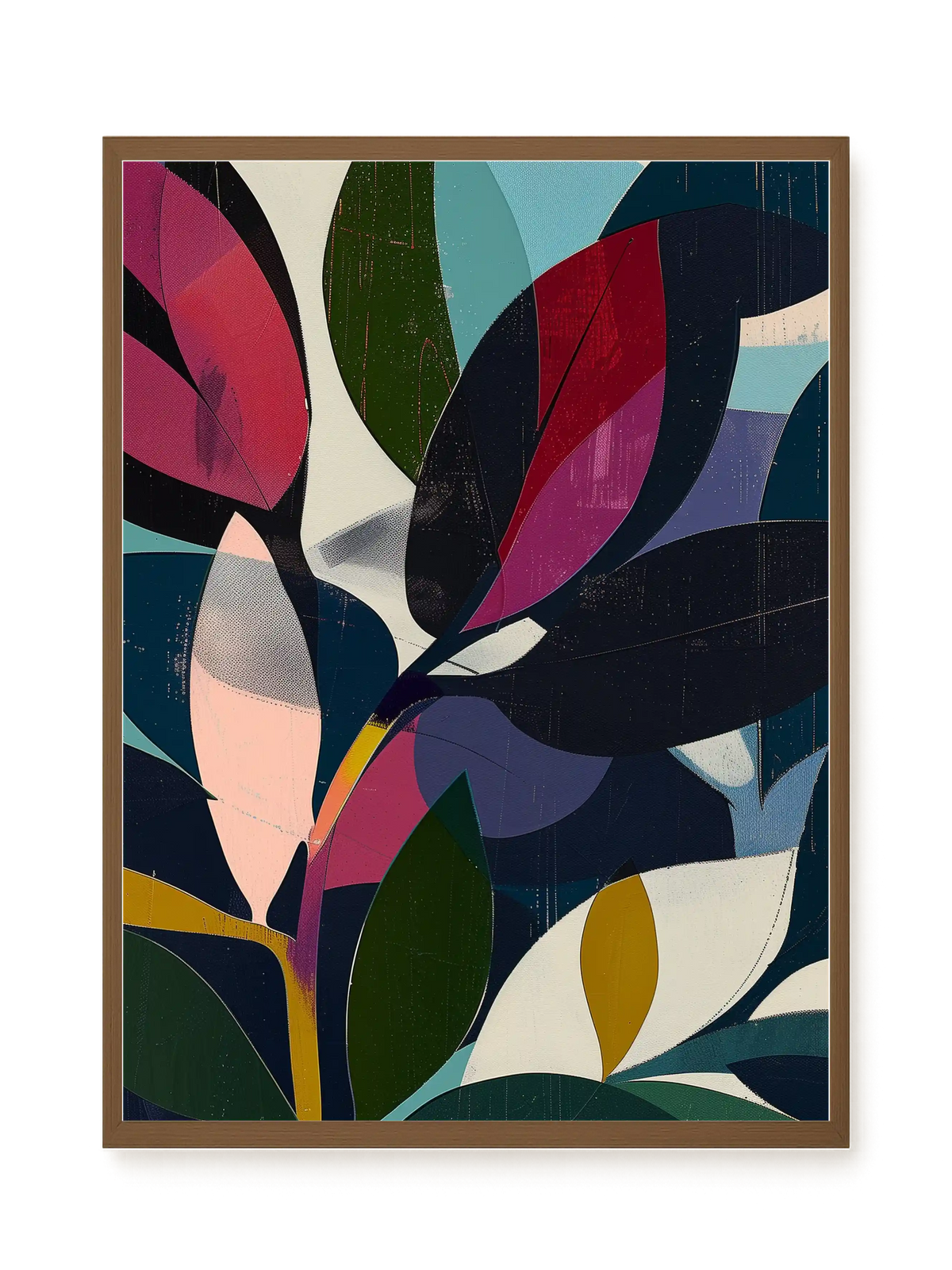 Modern Color Leaves Canvas Print