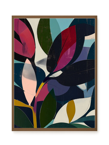 Modern Color Leaves Canvas Print