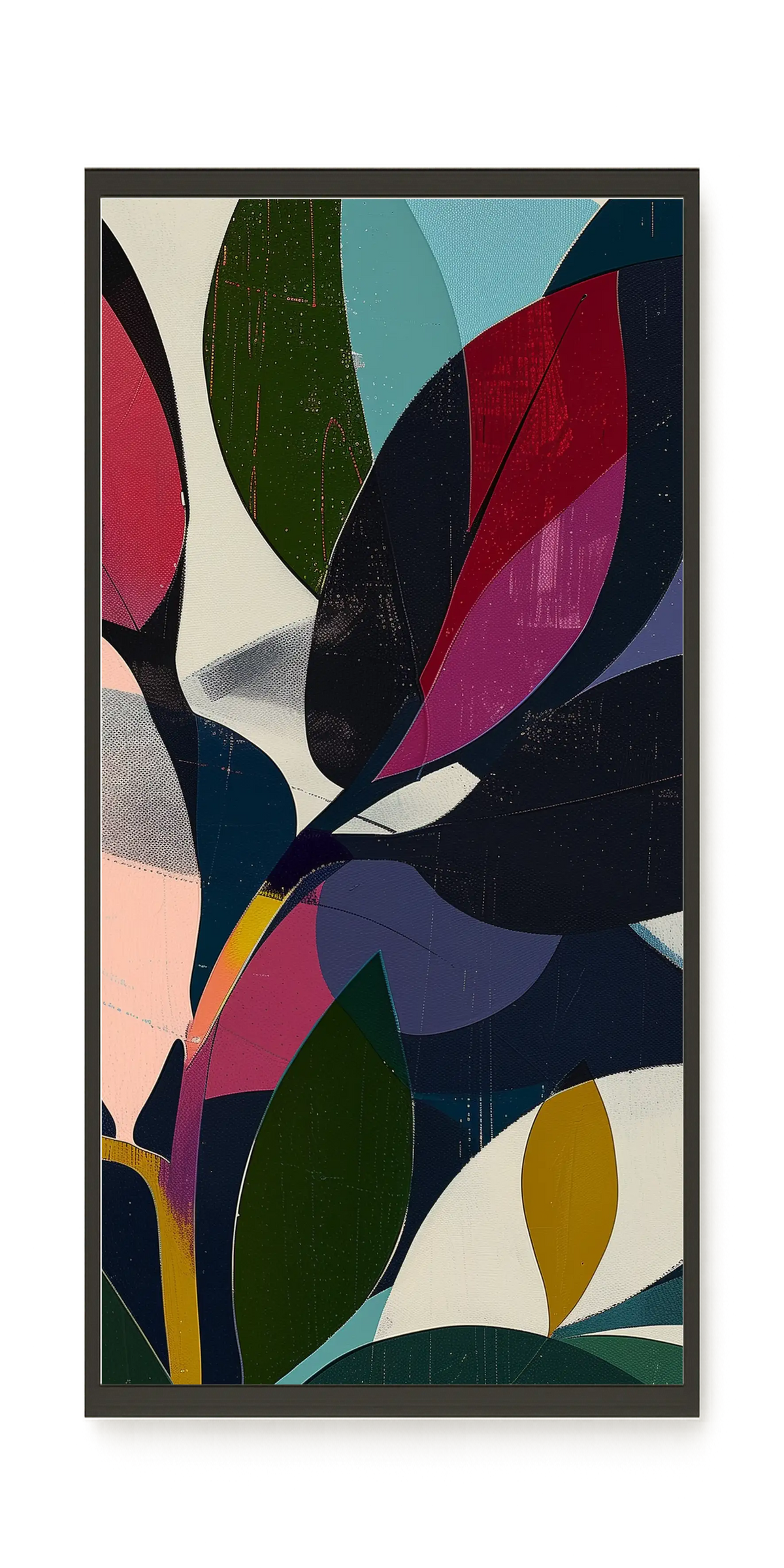 Modern Color Leaves Canvas Print
