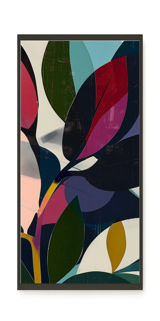 Modern Color Leaves Canvas Print