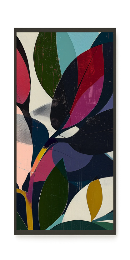 Modern Color Leaves Canvas Print