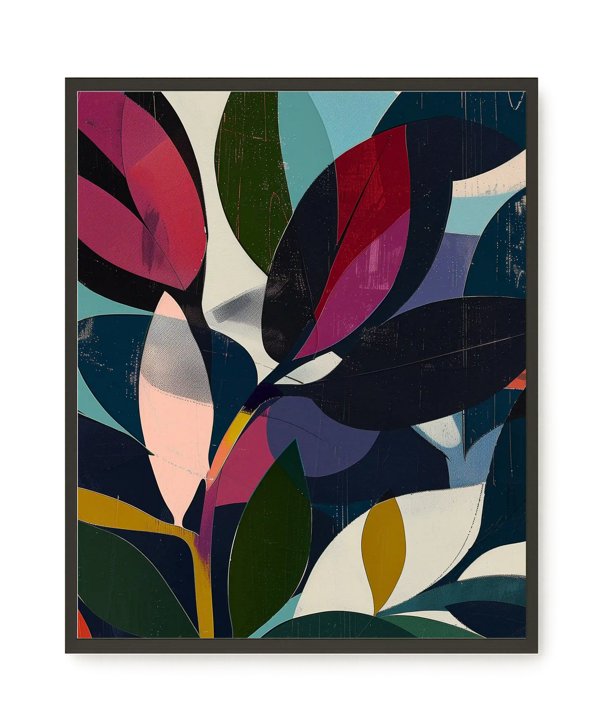 Modern Color Leaves Canvas Print