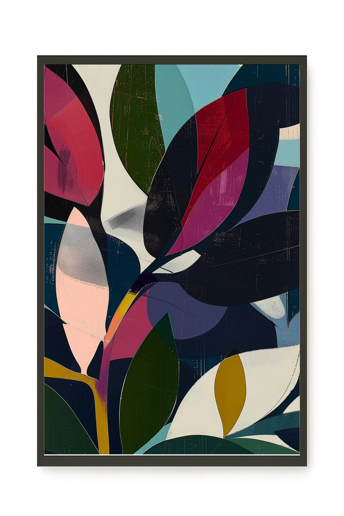 Modern Color Leaves Canvas Print
