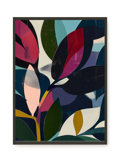 Modern Color Leaves Canvas Print