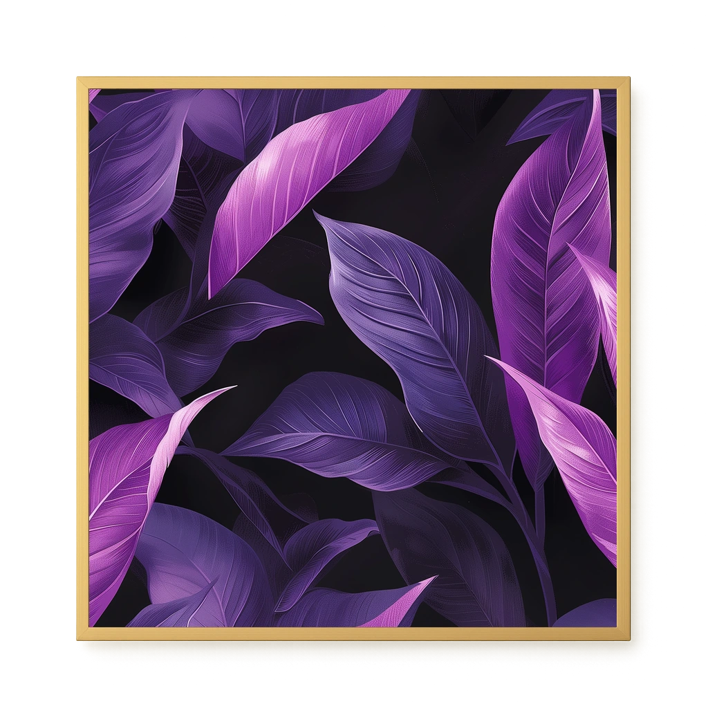 Violet Leaves Canvas Print