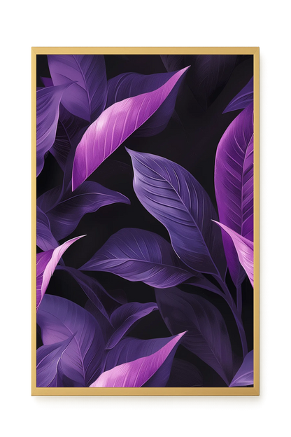 Violet Leaves Canvas Print