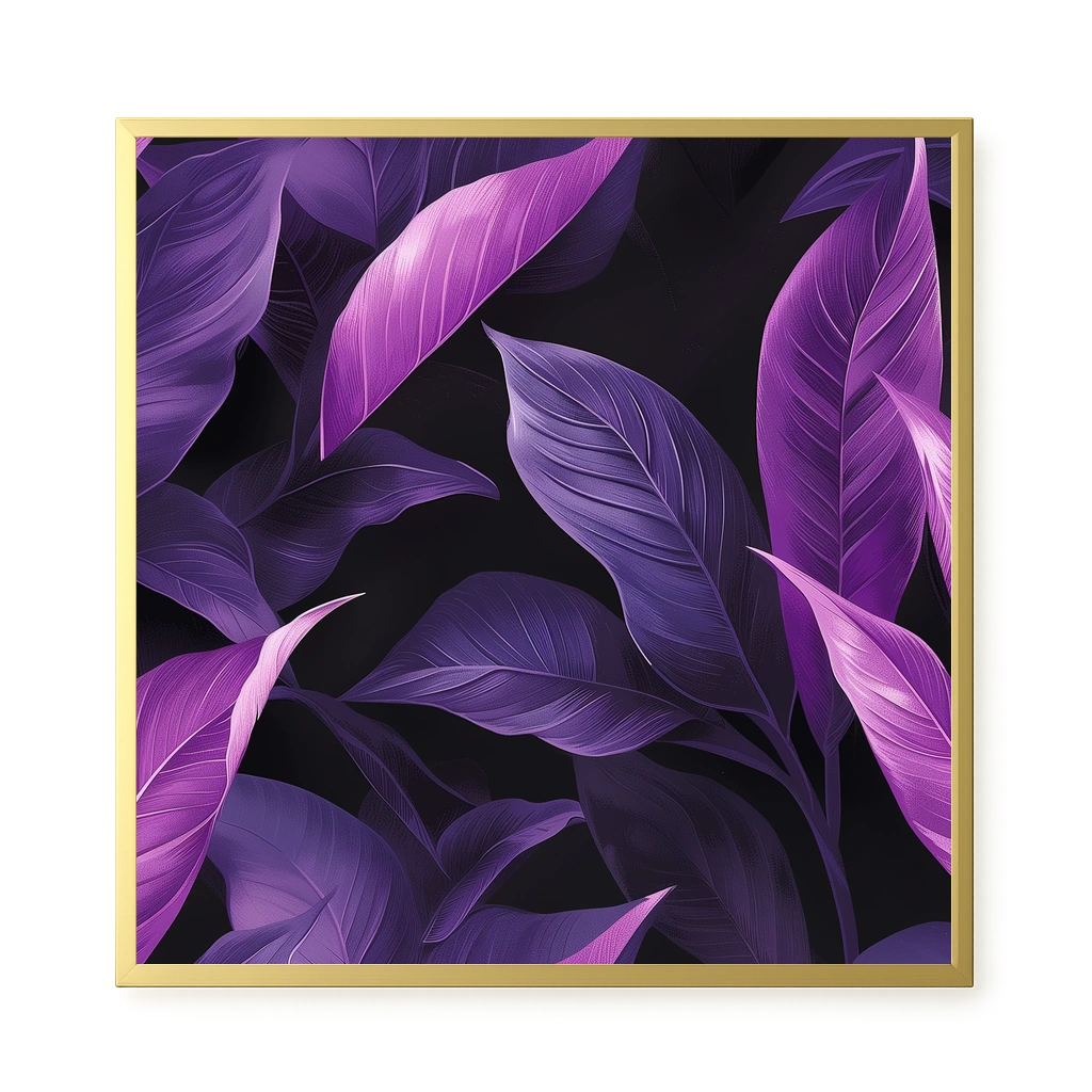 Violet Leaves Canvas Print